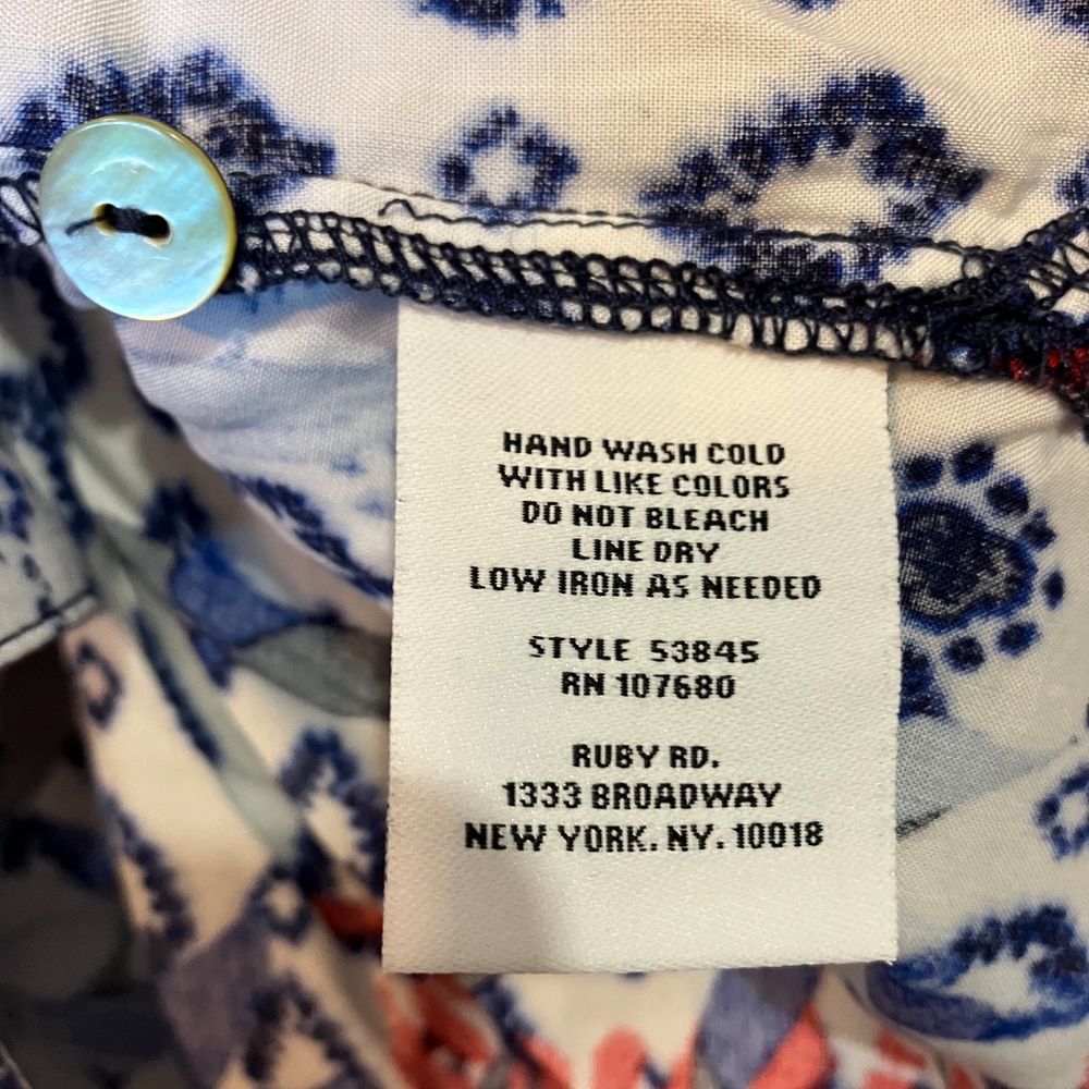 Ruby Rd. Woman Floral Button-Down Blouse - Picture 7 of 7